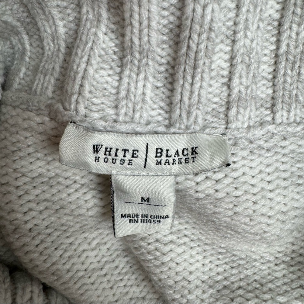 White House black market gray ombré cowl neck knit sweater size medium - Picture 6 of 7
